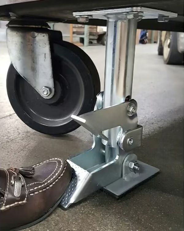 caster and floor lock